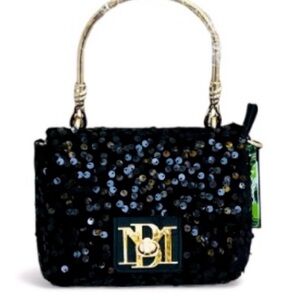 Badgley Mischka NWT Black Sequin Mini Bag